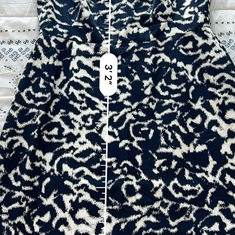 Alex Marie Fit and Flare Navy and White Print Dress Size‎ 14 - Picture 9 of 10